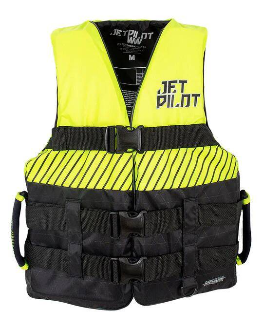 美国JETPILOT NYLON LIFE JACKETS BLACK/YELLOW JA22201 黑黄救生衣3XL