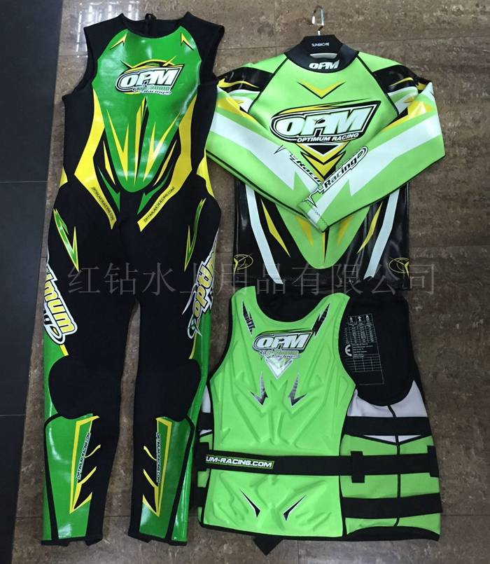 法国OPM 专用赛艇服 连体衣+防寒衣+救生衣  三件套