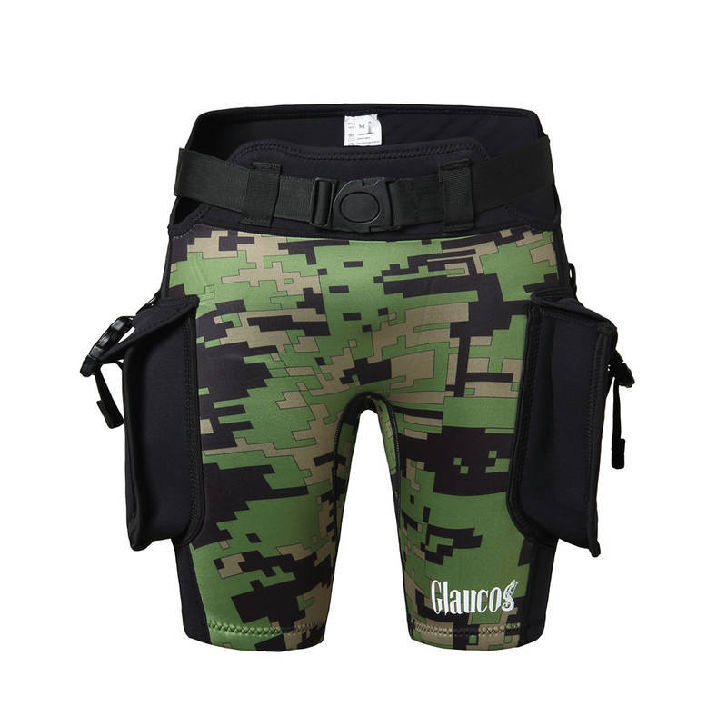 新品香港SCUBATREK技术潜水短裤 防晒保暖裤 带配重袋 可调松紧