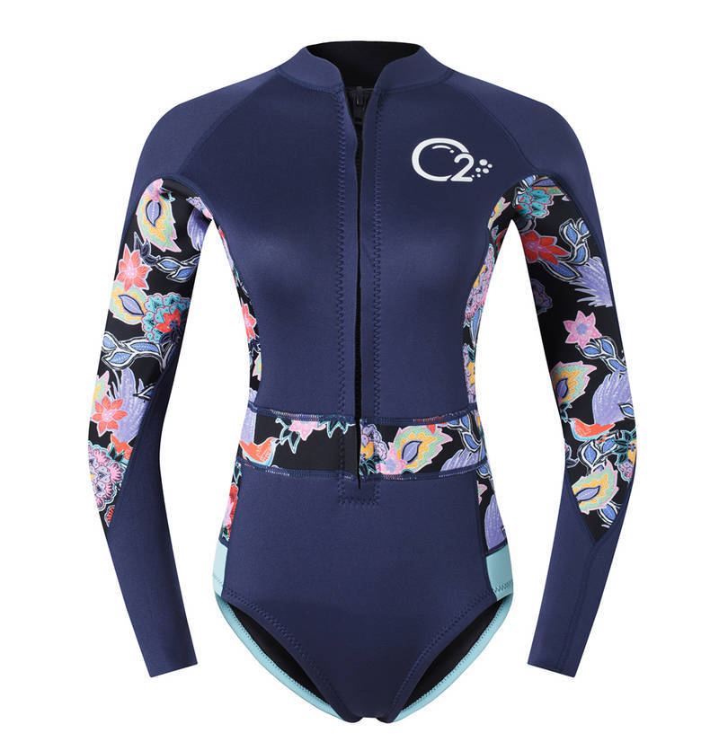 2mm时尚SCUBATREK潜水服湿衣连体泳衣冲浪浮潜深潜防晒保暖水母服