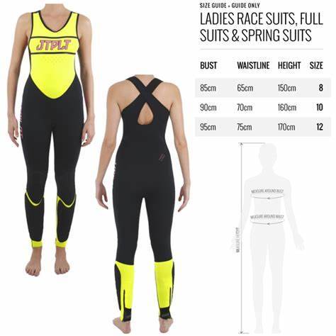 女款杰派乐jetpilot比赛专用赛艇服单件连体荧光黄 S  XL