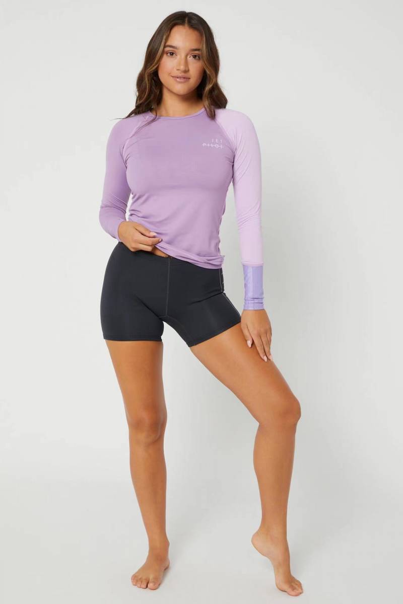 杰派乐JETPILOT女士短裤 S22511 8码S 10码M 黑紫 黑白