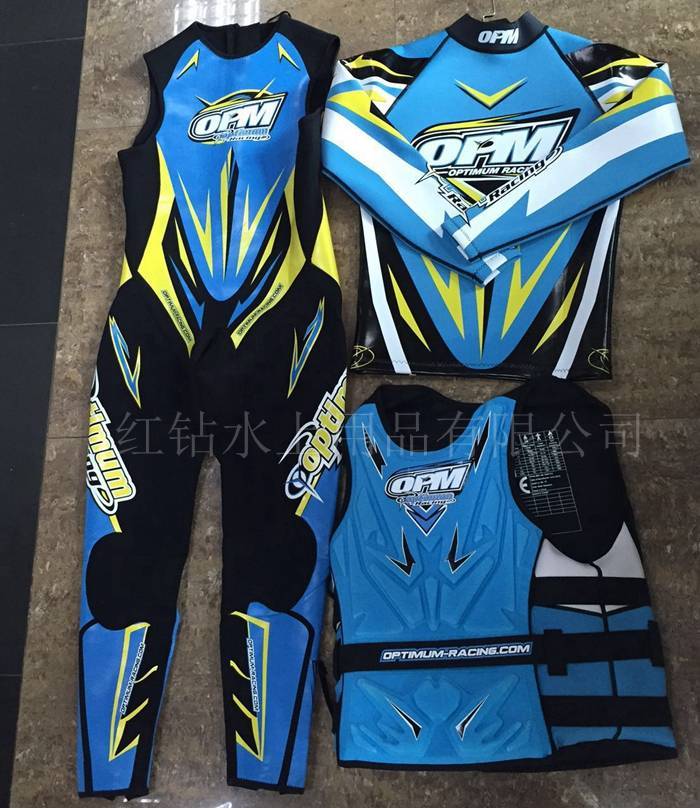 法国OPM 专用赛艇服 连体衣+防寒衣+救生衣  三件套 XL