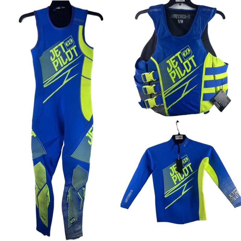 杰派乐Jetpilot 比赛专用赛艇服 三件套 蓝黄 S M L