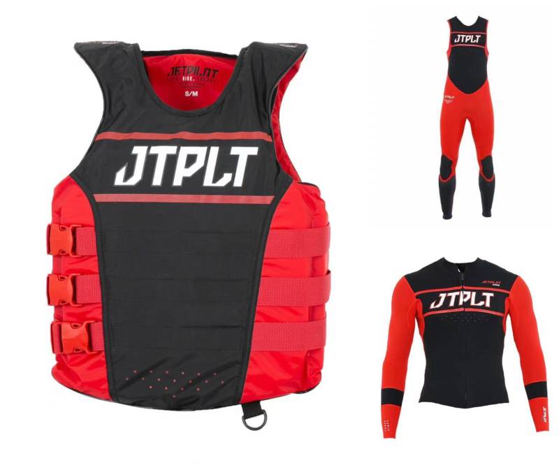 jetpilot 比赛专用赛艇服 三件套 红黑色 M